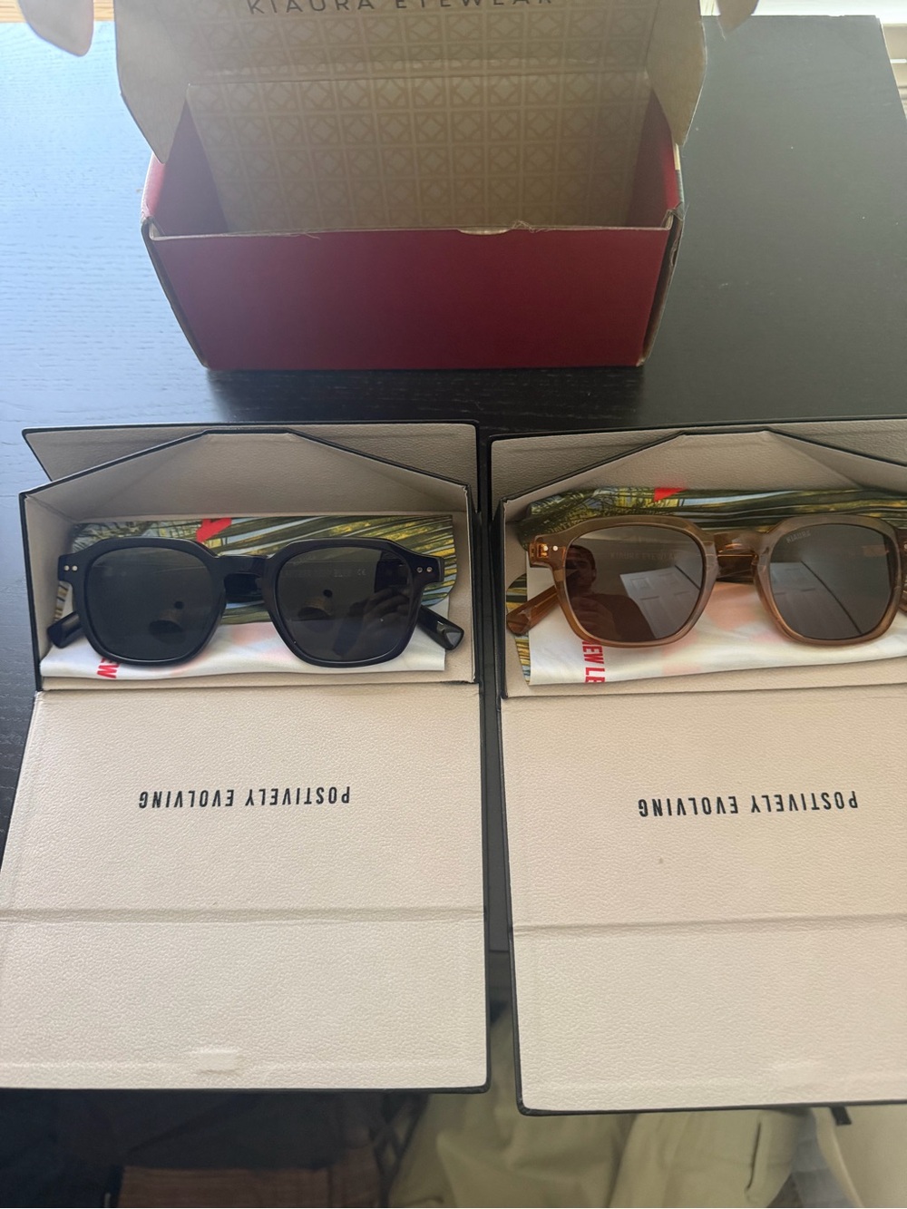 Kiaura - Men's Lautner Sunglasses - Whisky and Deep Blue